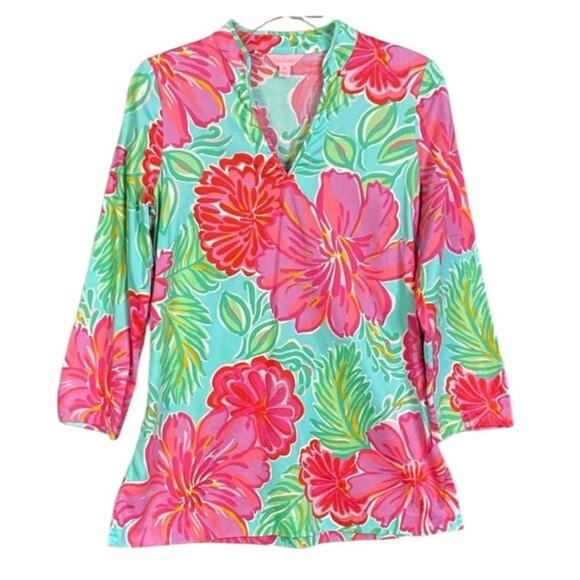 Lilly Pulitzer Ciara Tunic in Shorely Blue Bellina in XS - Picture 2 of 8